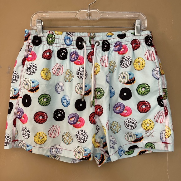 Eight X Donuts Swim Trunks Large 4" inseam Gently worn 100% polyester - Picture 2 of 3